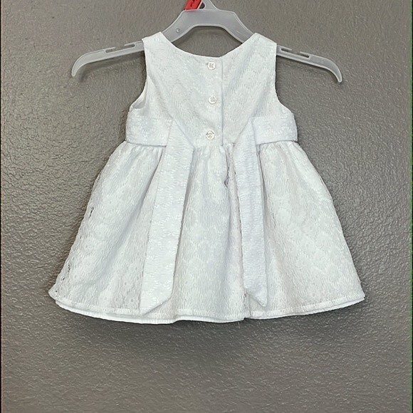 George infant baby girl dress Arctic White and pink size 12mo - Picture 8 of 13